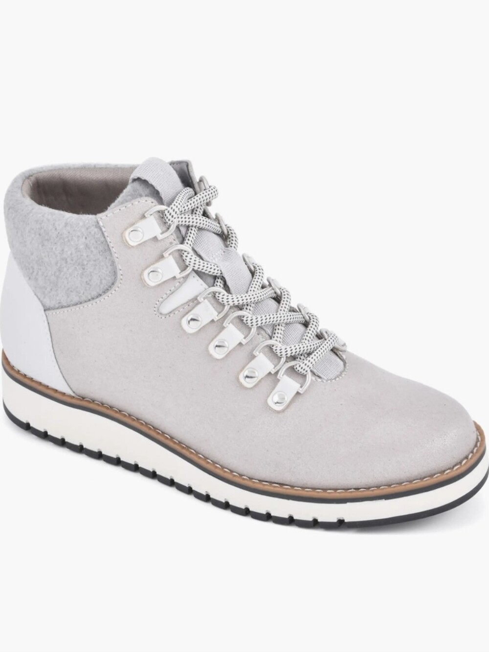 Cliffs by White Mountain Silver Gray Collins Hiking Inspired Laced Ankle Boot 11
